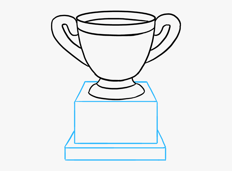 How To Draw Trophy - Drawing Of A Small Trophy, Transparent Clipart