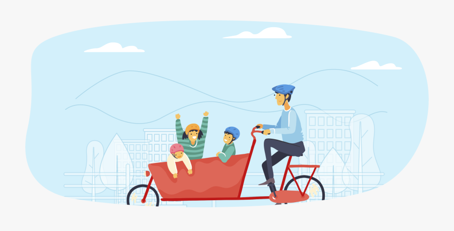 Vector Cargo Bike, Transparent Clipart