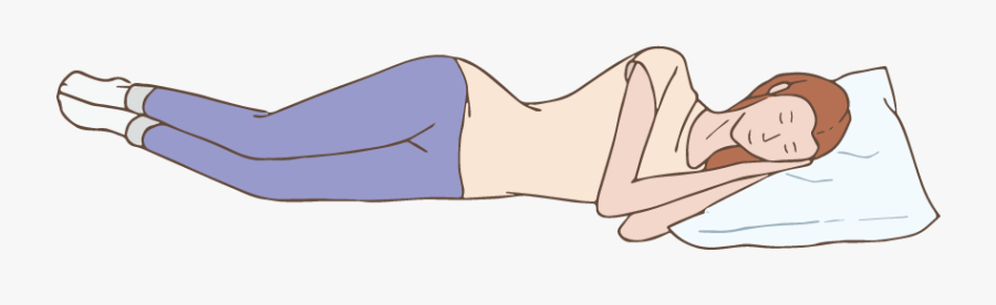 A Lady Is Sleeping On A Bed - Comfort, Transparent Clipart