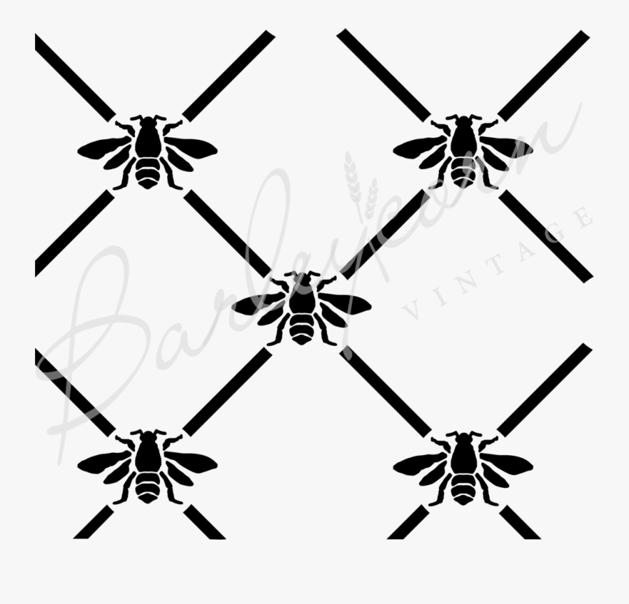 Bee Trellis Stencil - Bee Trellis Stencil Nz, Transparent Clipart