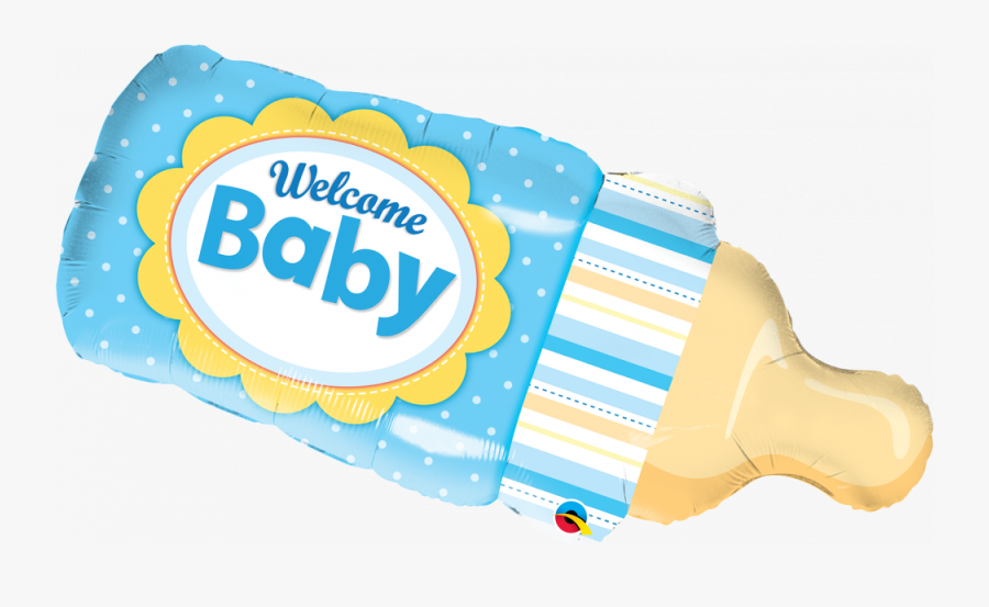 Transparent Mamadeira Png - Welcome Baby Bottle Balloon, Transparent Clipart