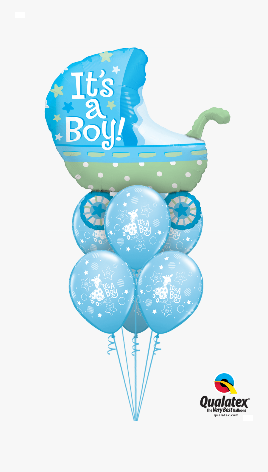 New Baby Boy Stroller Balloon Bouquet - Its A Girl Balloons, Transparent Clipart