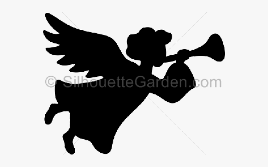 Angel Silhouette Images - Silhouette Christmas Angel, Transparent Clipart