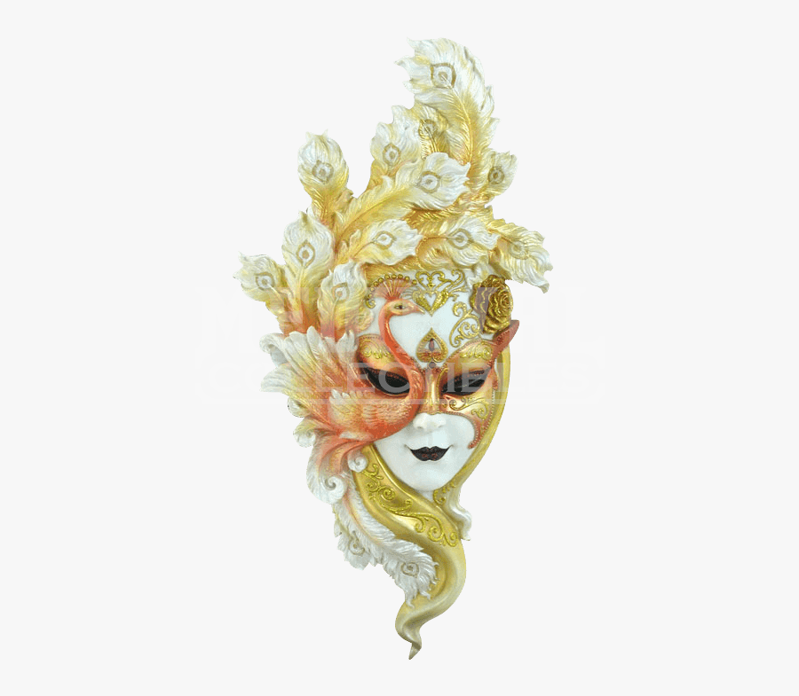 Gold Plaque Png - Las Vegas Feather Mask, Transparent Clipart