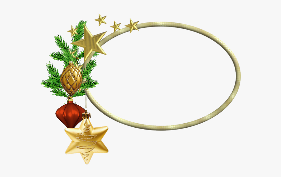 Christmas Oval Frame, Transparent Clipart