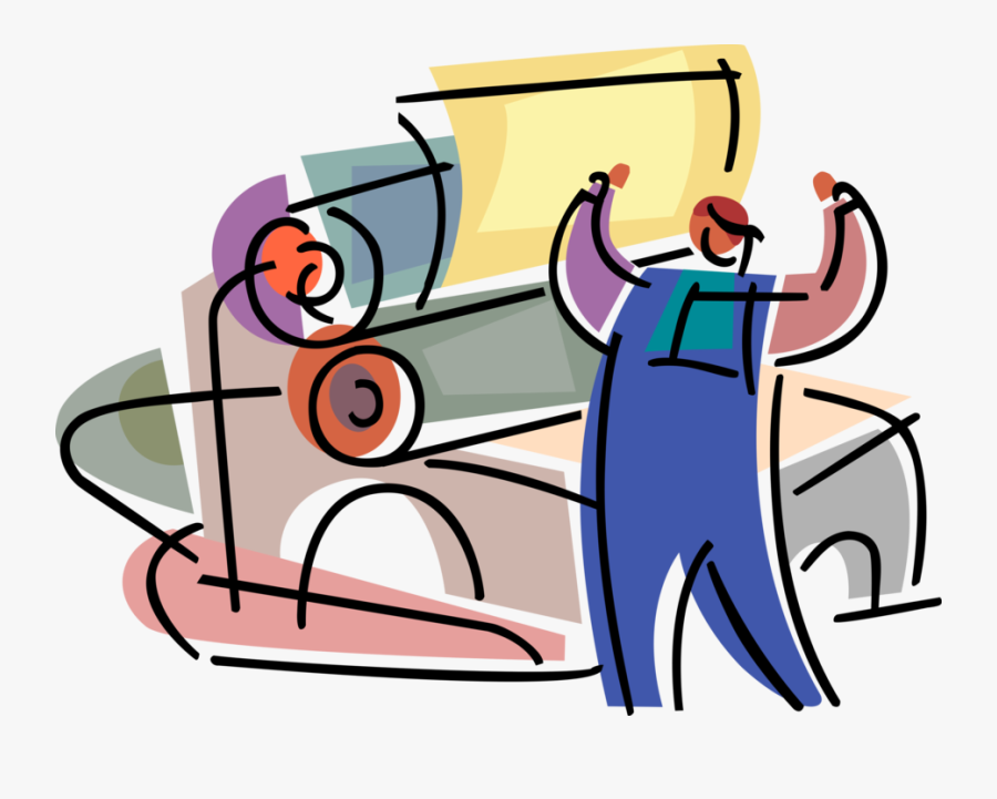 Printing Vector Press, Transparent Clipart