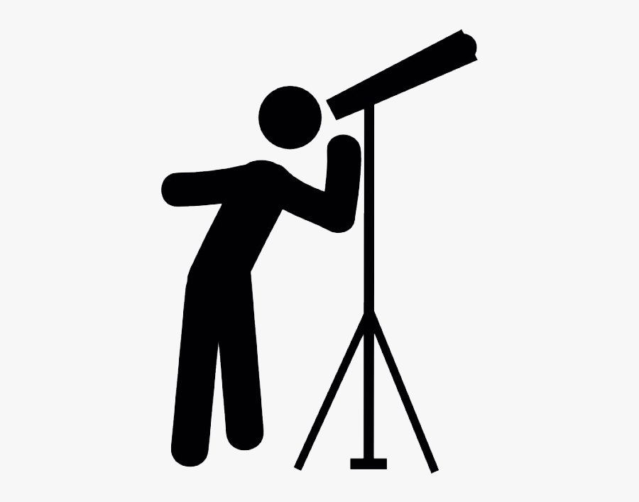 Man Telescope Icon, Transparent Clipart