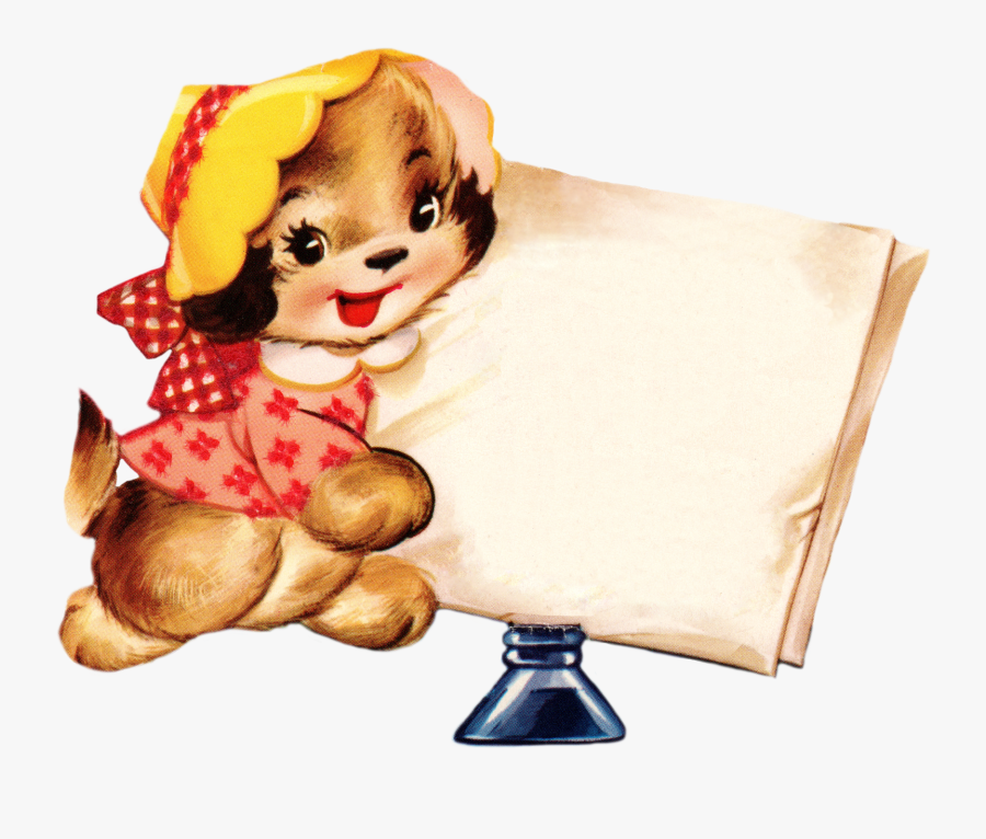 Vintage Puppy Illustration Clipart , Png Download - Vintage Puppy Illustration, Transparent Clipart