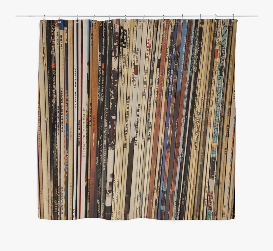 Transparent Vinyl Record Png - Vinyl Records Shower Curtain, Transparent Clipart