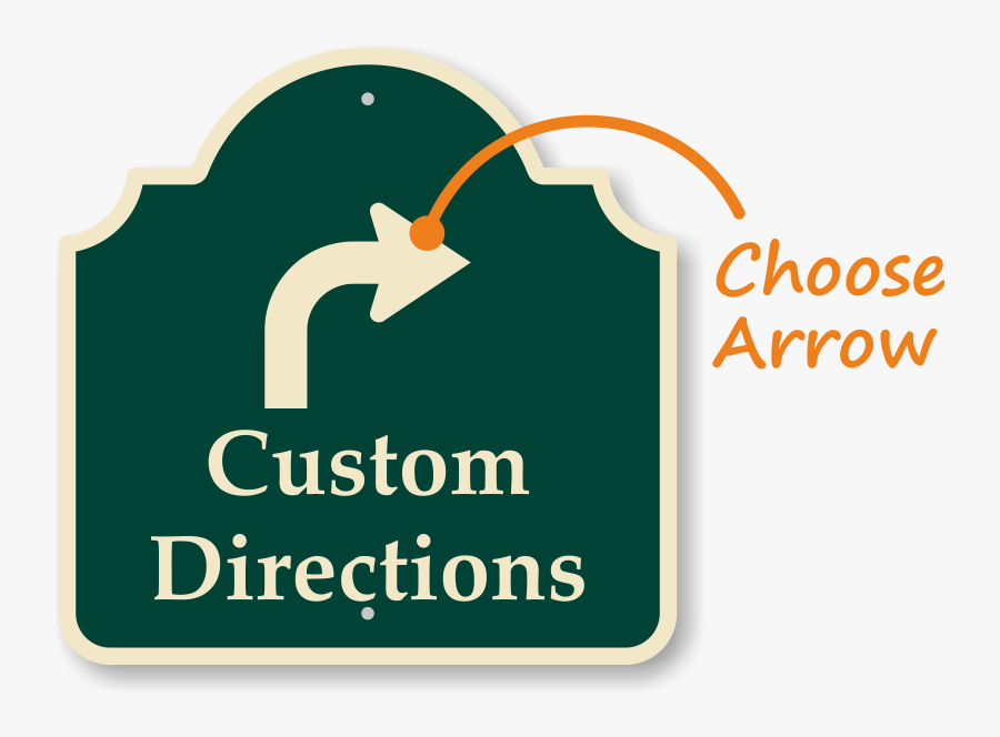 Customizable Directions Palladio Sign, Ahead Arrow - Oxford English Dictionary, Transparent Clipart