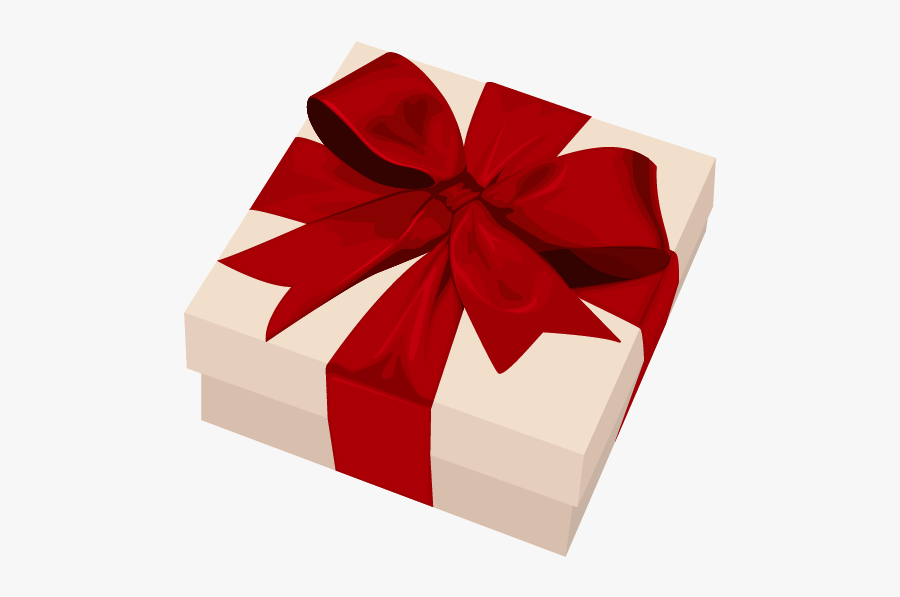 White Red Ribbon Gift - Birthday Present Box Png, Transparent Clipart