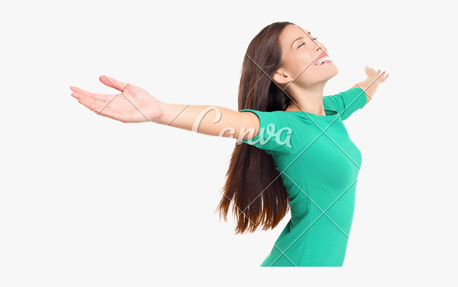 Clip Art Joyful Person - Girl, Transparent Clipart