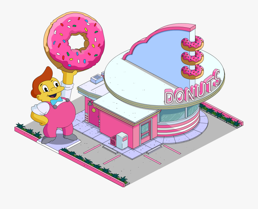 The Simpsons Clipart Dount - Lard Lad Donuts Retro, Transparent Clipart