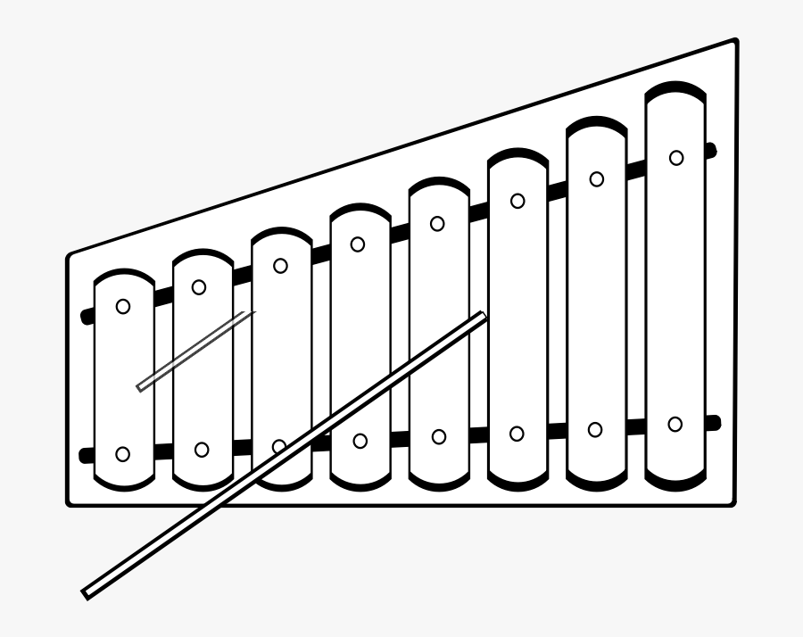Xylophone - Xylophone Black And White, Transparent Clipart