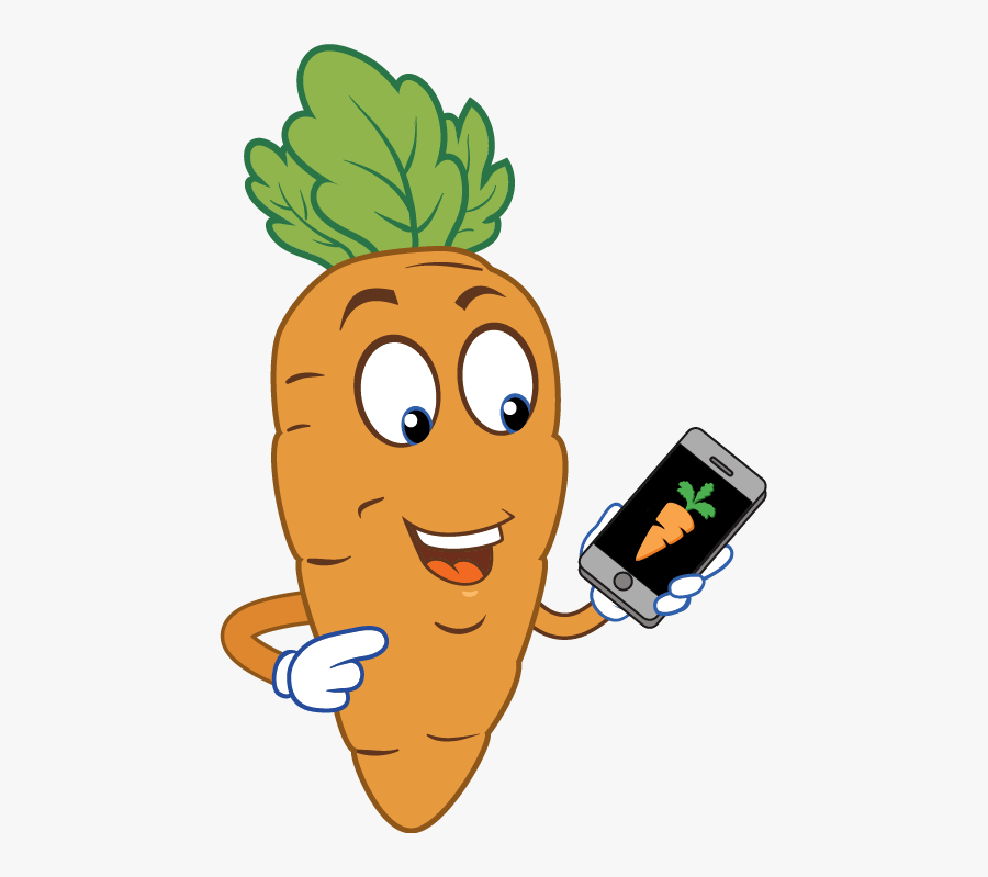 Carrot Thumb - Cartoon, Transparent Clipart