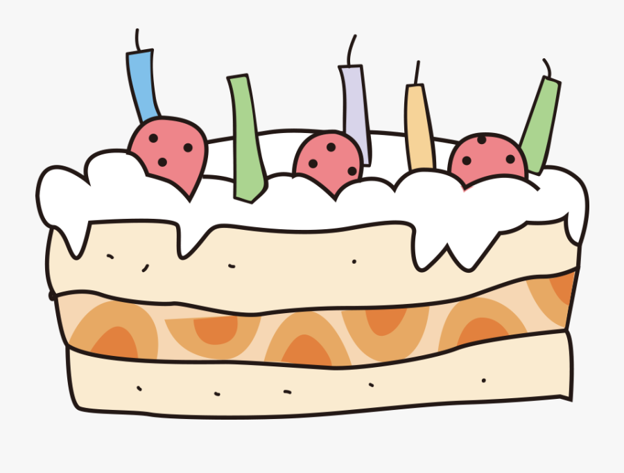 Drawn Birthday Dessert Free - เค้ก วัน เกิด ภาพ วาด, Transparent Clipart