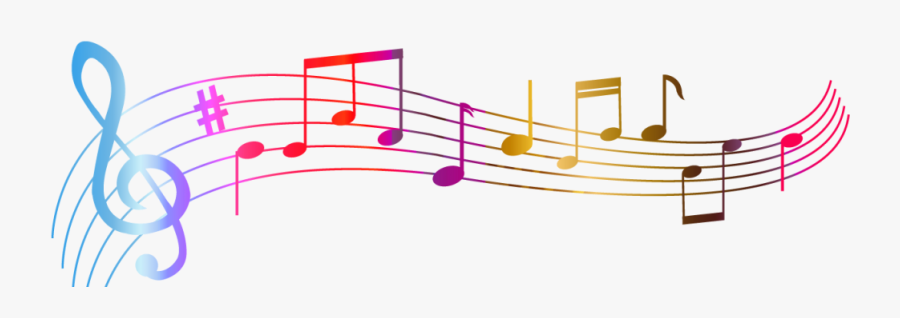 Colorful Music Notes Clipart, Transparent Clipart
