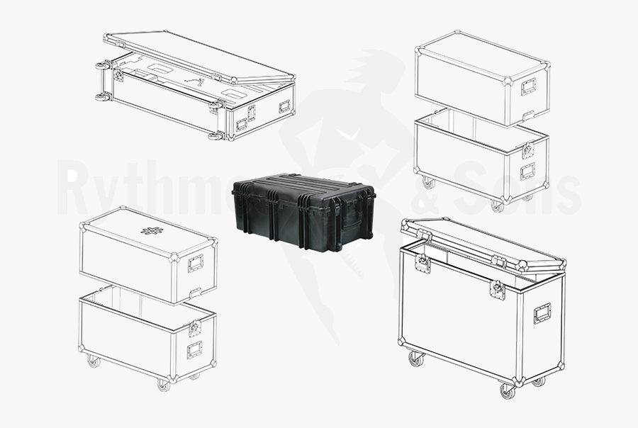 Set Of 5 Flight Case For Dismantled Concorde 8000 Marimba - Storage Chest, Transparent Clipart