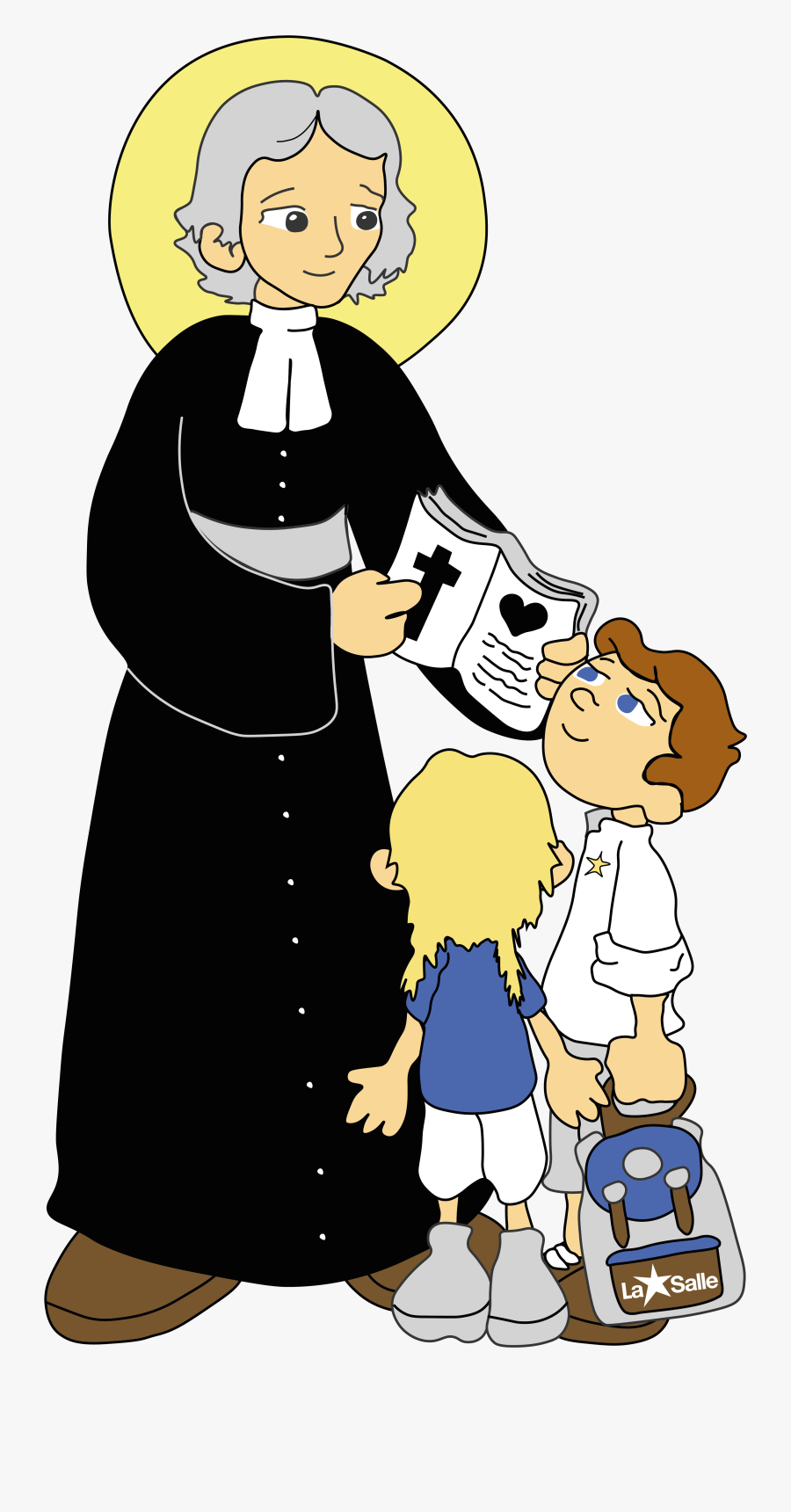 Pastor Clipart Pious - San Juan Bautista De Lasalle Animado, Transparent Clipart