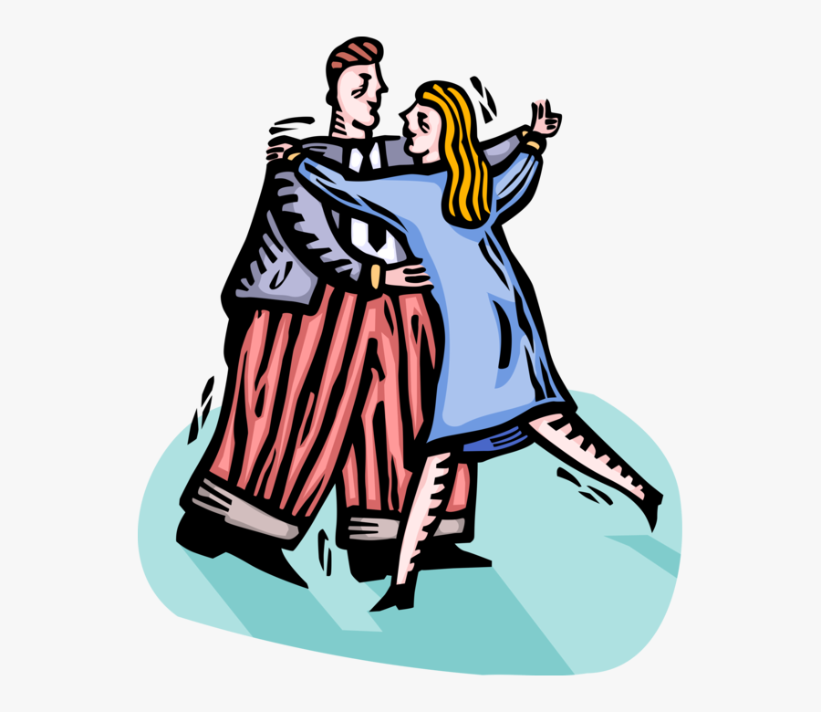 Vector Illustration Of Romantic Couple Pursue Romance - Illustration, Transparent Clipart