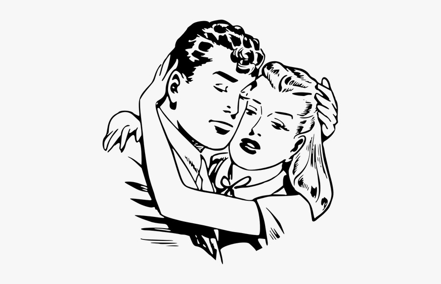 Loving Couple Image - Love Black And White Clipart, Transparent Clipart