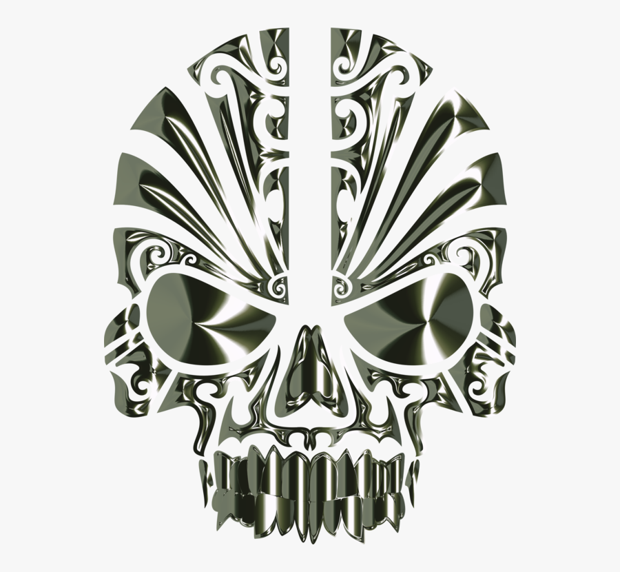 Tribal Skull Design Vector, Transparent Clipart
