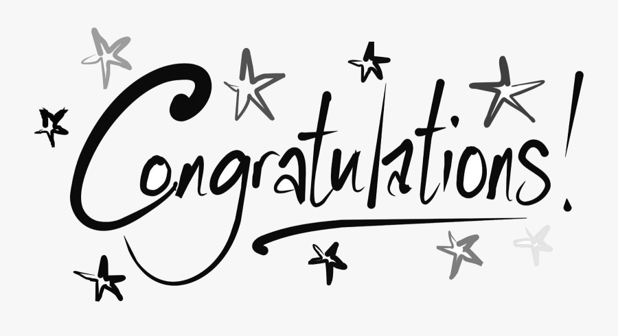 Congratulations Animated Free Bold Transparent Png - Congratulations Clipart Black And White, Transparent Clipart