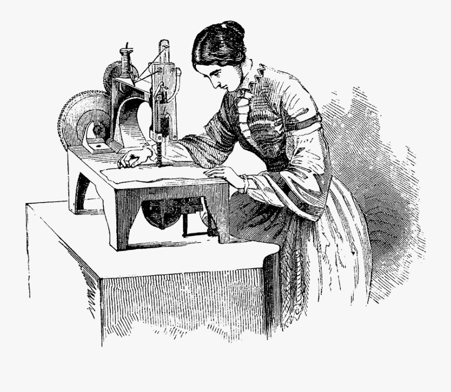 First Sewing Machine, Transparent Clipart