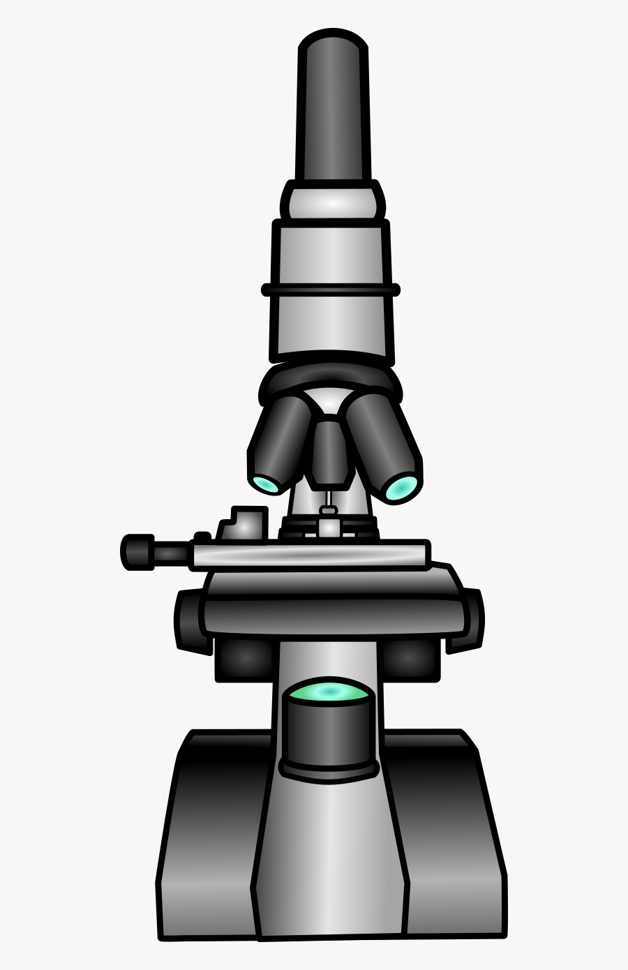 Clipart Science Microscope - Cartoon Microscope Front View, Transparent Clipart