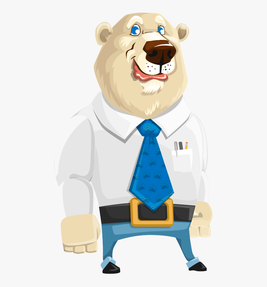 Cartoon Polar Bear Cha, Transparent Clipart