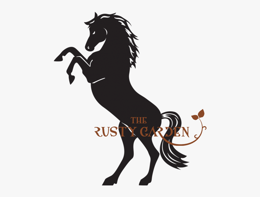 Rearing Horse Silhouette Png, Transparent Clipart