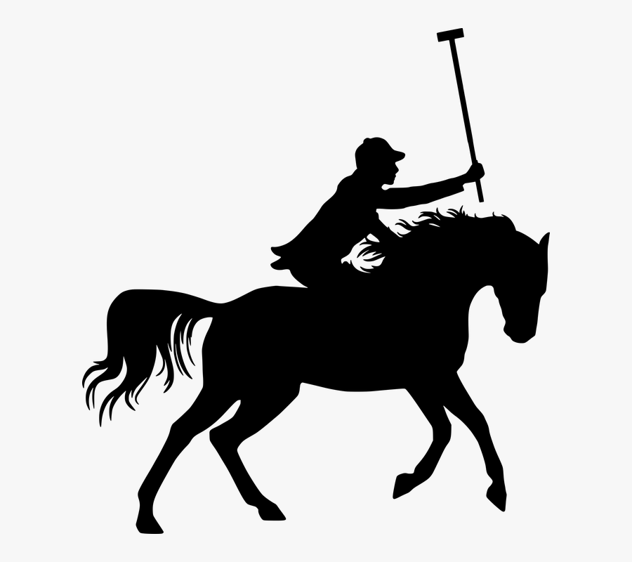 Transparent Running Horse Silhouette Png - Polo Player Silhouette, Transparent Clipart