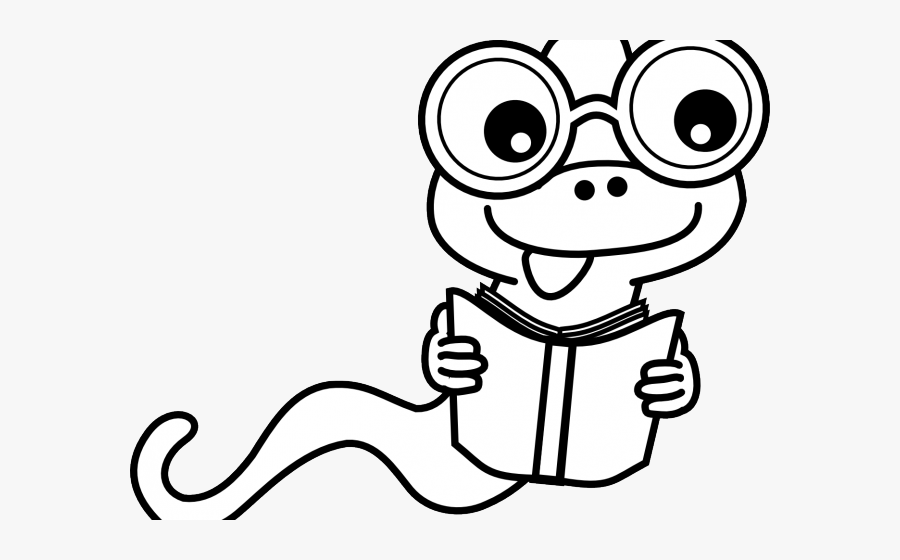 Bookworm Clipart Black And White, Transparent Clipart