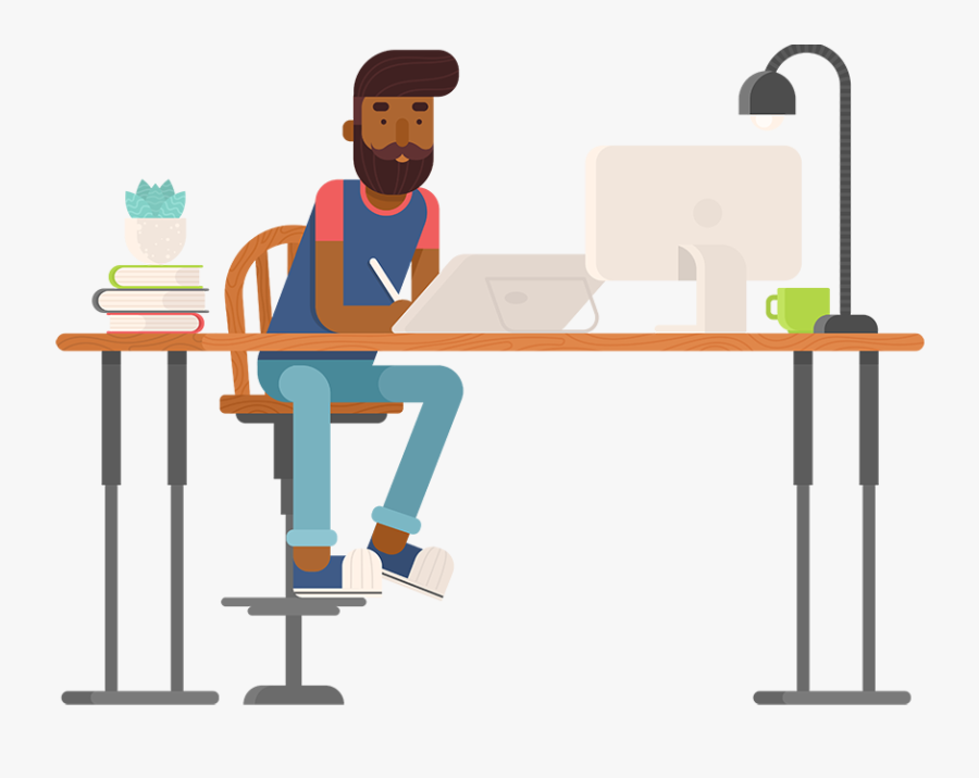 Workspace Illustration, Transparent Clipart
