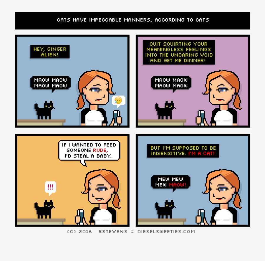 John Stamos Kitten, Maura, Holding Phone - Argyle Sweater Comic, Transparent Clipart