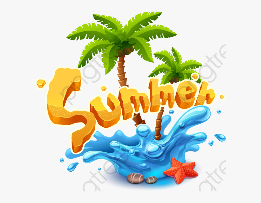 Coconut Tree Clipart Summer - Coconut Tree Summer Png, Transparent Clipart
