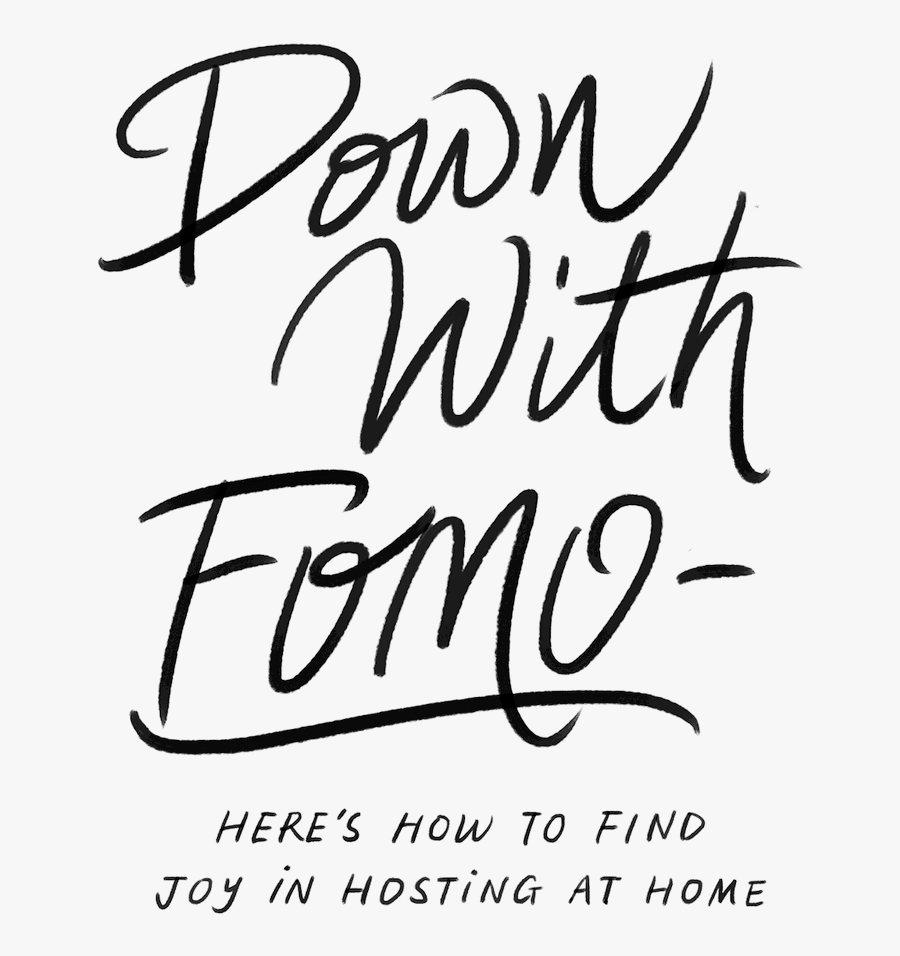 Down With Fomo - Calligraphy, Transparent Clipart