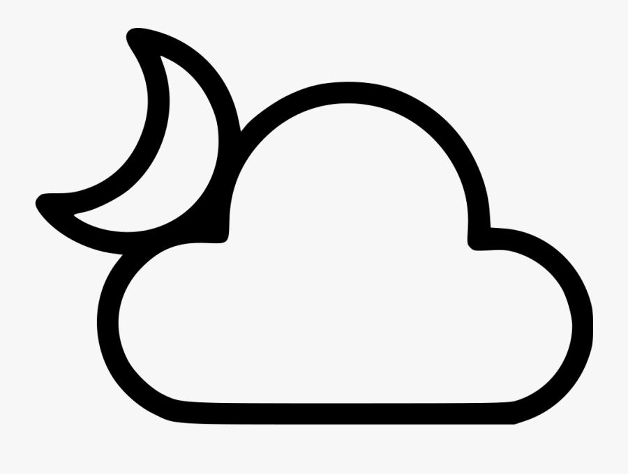 Cloud Moon Cloudy Dark Night, Transparent Clipart