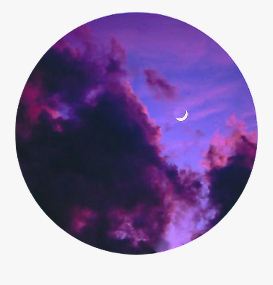 #tumblr #aesthetic #pastel #space #stars #moon - Dark Clouds With Moon, Transparent Clipart