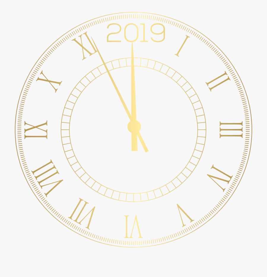 New Year Clock Png, Transparent Clipart