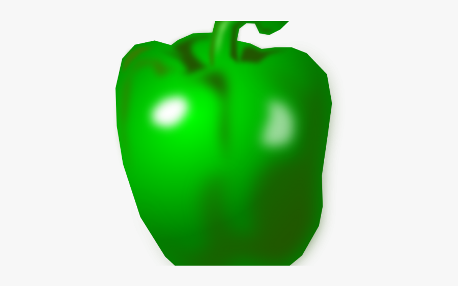 Green Bell Pepper, Transparent Clipart