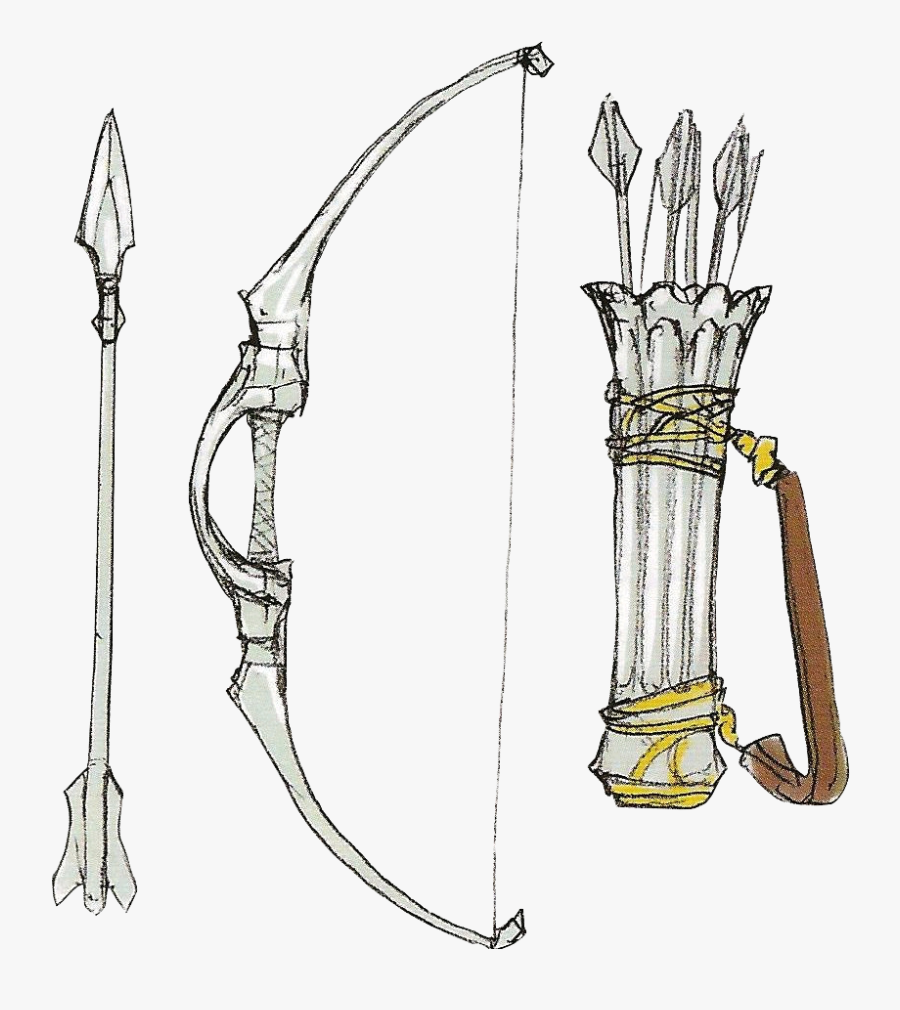 Silver Bow Fire Emblem, Transparent Clipart
