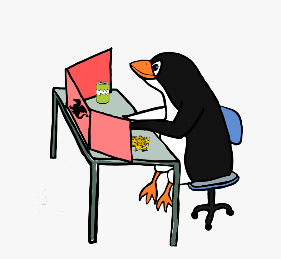 Human Behavior,artwork,table - Cartoon Animal On Computer, Transparent Clipart