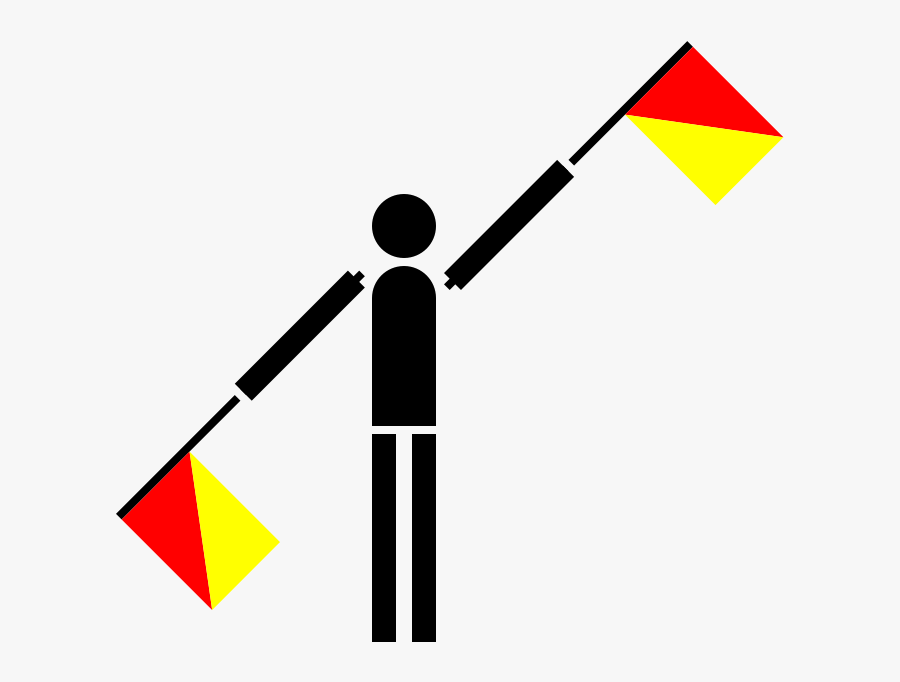 Semaphore Flag Letter L, Transparent Clipart