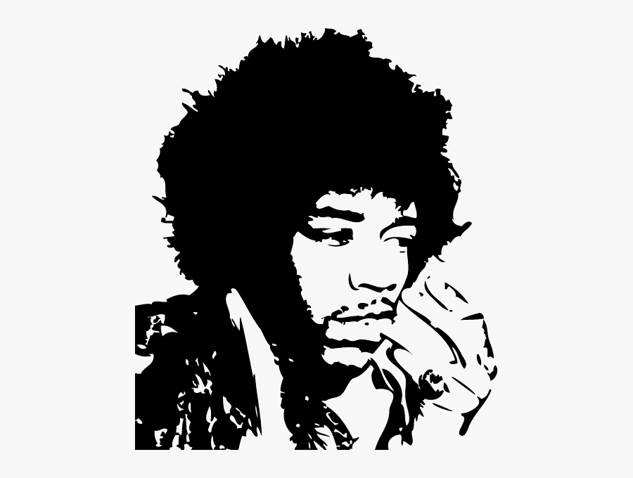 Stencil Silhouette Art Painting - Jimi Hendrix Stencil, Transparent Clipart