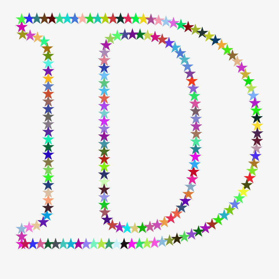 D Stars Clip Arts - Letter P With Stars, Transparent Clipart