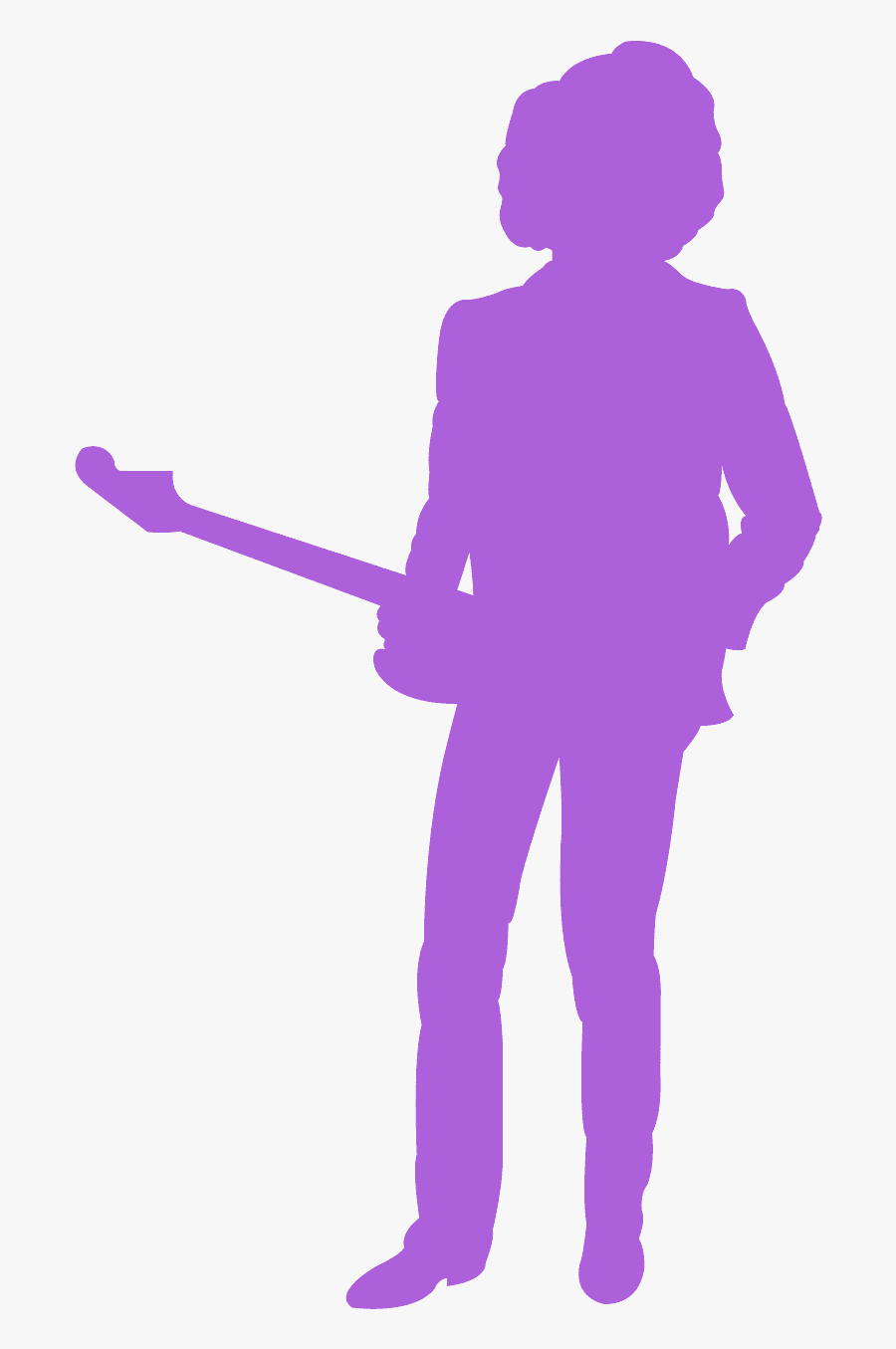Jimi Hendrix Silhouette, Transparent Clipart