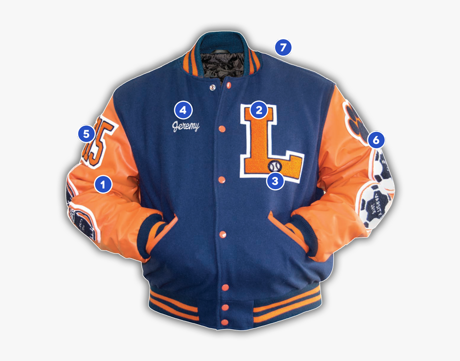 Amazing Ways To - Orange And Blue Varsity Jacket, Transparent Clipart