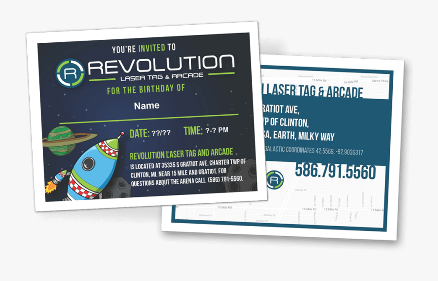 Revolution Laser Tag Invites - Online Advertising, Transparent Clipart
