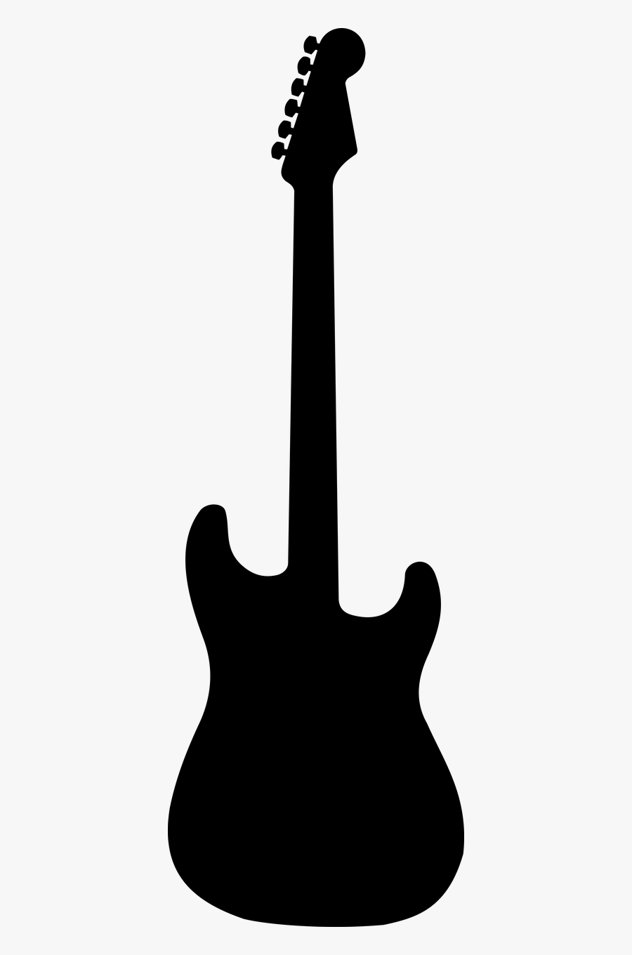 Musical Instrument Guitar Fender - Guitar Silhouette No Background, Transparent Clipart